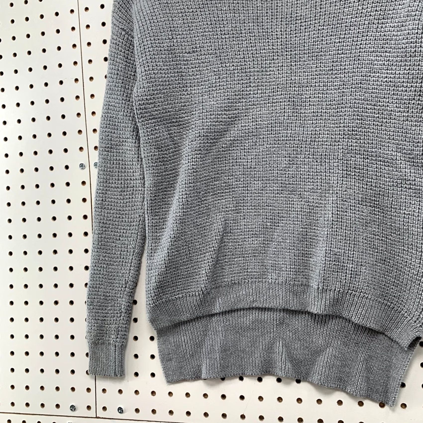 Vintage Wilfred Free Sweater Womens 2XS Gray Waffle Knit Merino Wool Size XXS / US 00 / IT 34 - 7 Thumbnail