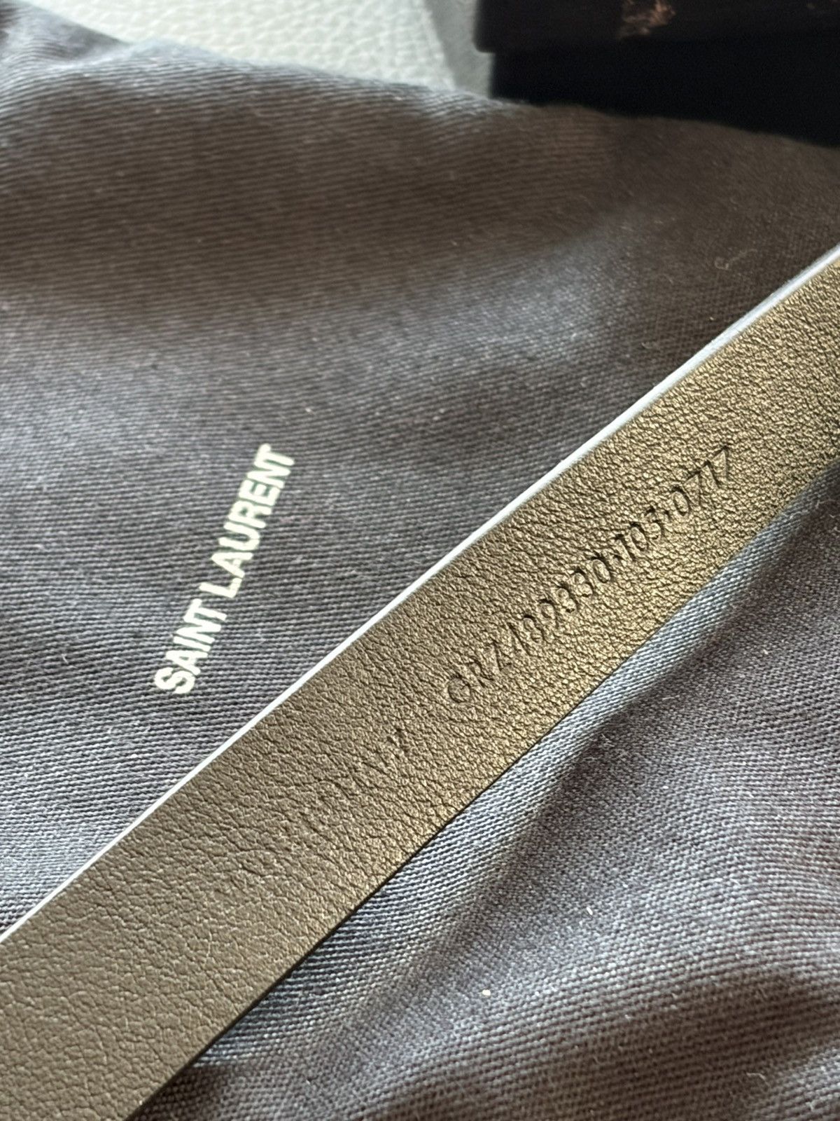 Saint Laurent Paris Saint Laurent Super Skinny Leather Vintage Belt Brand New Size 36 - 14 Thumbnail