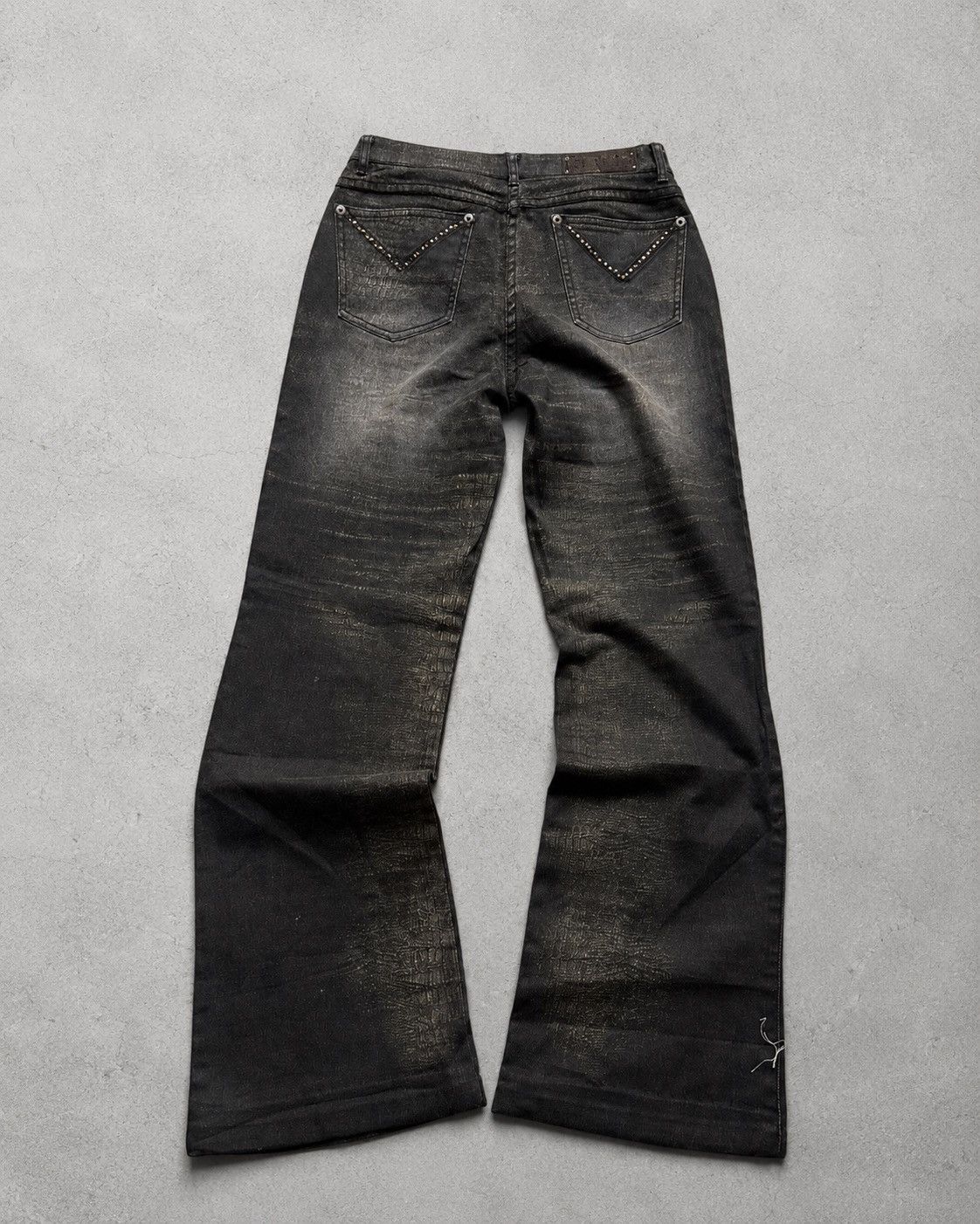 Japanese Brand GK phyton lace up flare jeans Size US 26 / EU 42 - 2 Thumbnail