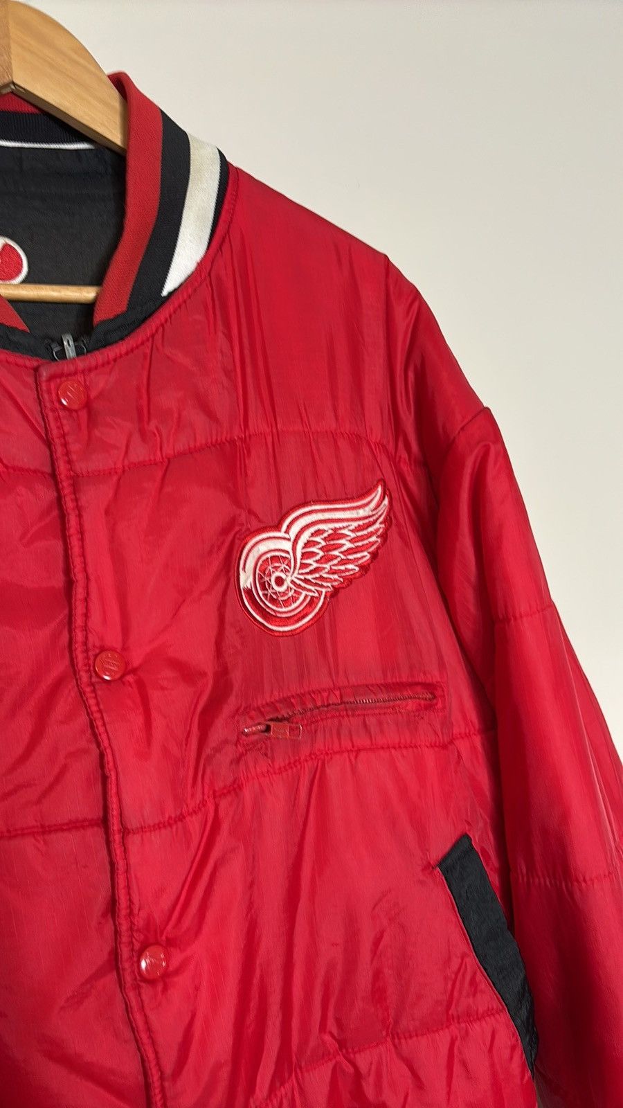 Pro Player Vtg Pro Player Detroit Red Wings Reversible Puffer Jacket Size US M / EU 48-50 / 2 - 7 Thumbnail