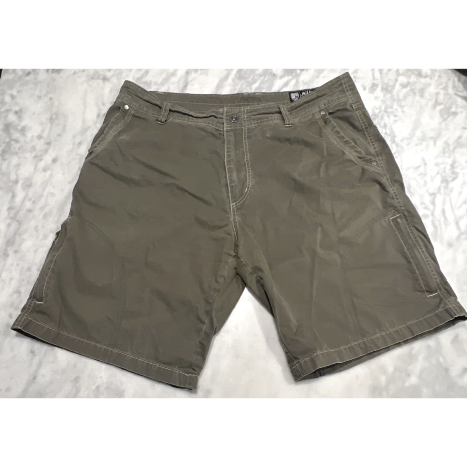 Vintage Kuhl Men's Shorts 36 Casual Hiking Cargo Cotton Nylon 10-inch Inseam Outdoors Brown Size US 36 / EU 52 - 2 Thumbnail