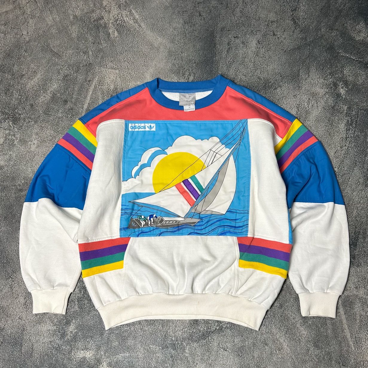 Adidas Very Rare Vintage 80s Adidas Regatta Sailing Size US L / EU 52-54 / 3 - 1 Thumbnail
