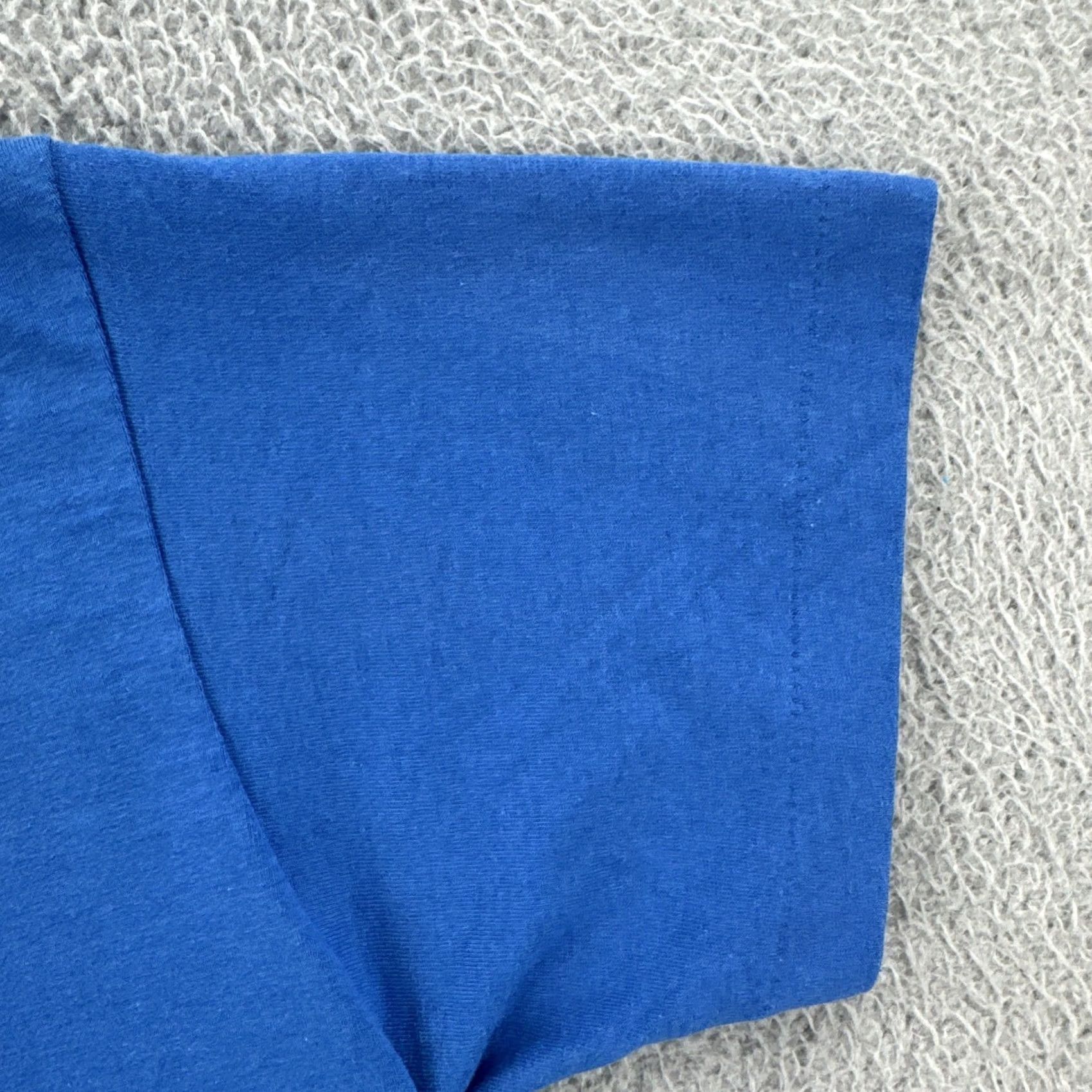 Fruit Of The Loom VINTAGE Fruit of the Loom Best Mens Medium Blue Single Stitch Shirt USA Stitch Crew Neck Short Sleeve T-Shirt Mens Size US M / EU 48-50 / 2 - 7 Thumbnail