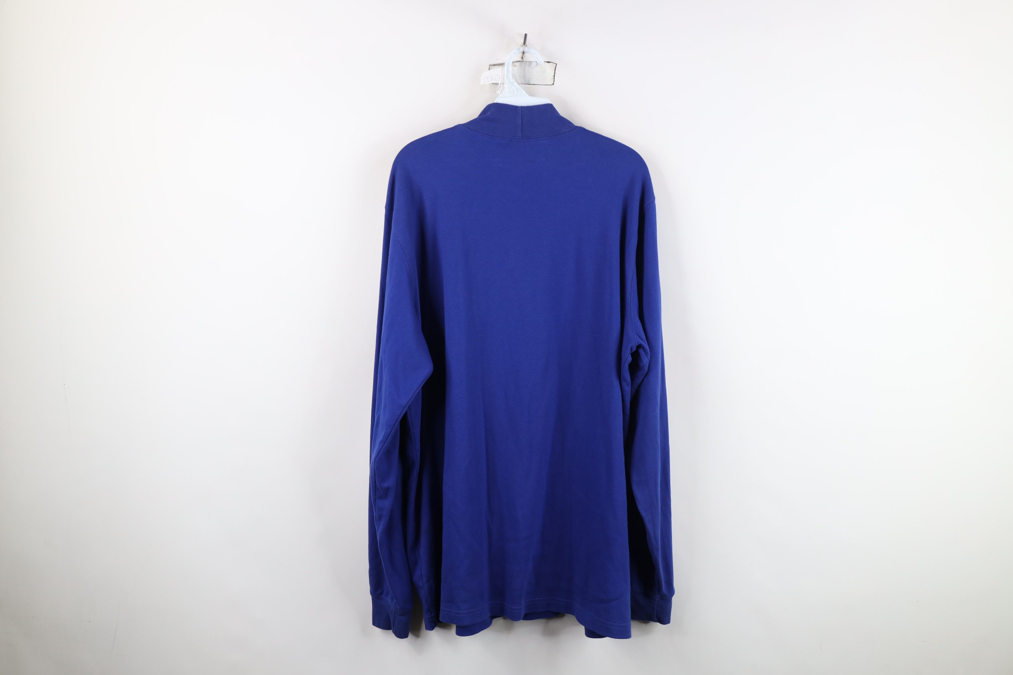 Lands' End Vintage 90s Lands End Mock Neck Long Sleeve T-Shirt Blue Size US XL / EU 56 / 4 - 11 Thumbnail