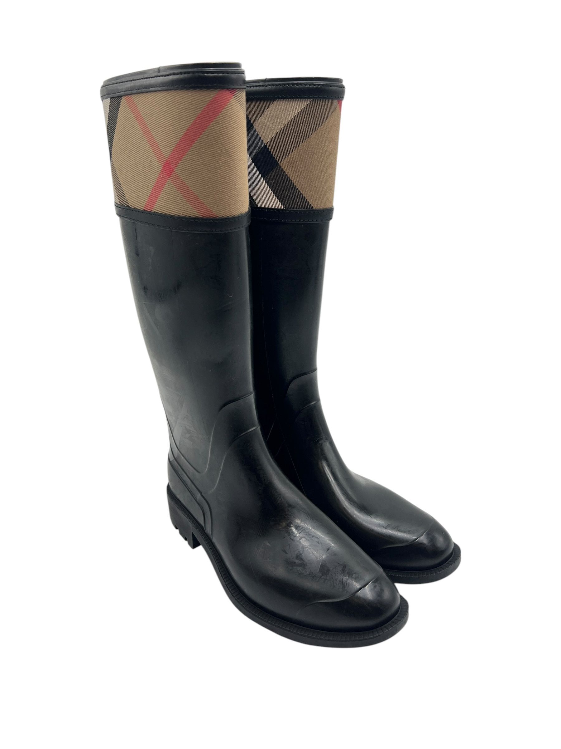 Burberry Burberry Black Rubber Rain Boots Size EU:38 US:8 Size US 8 / IT 38 - 3 Thumbnail