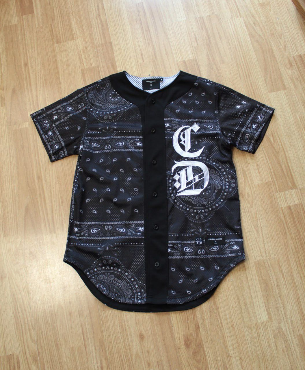 Criminal Damage 🔥 Criminal Damage Bandana Rare Button Up Shirt Vintage Black Size US S / EU 44-46 / 1 - 1 Thumbnail