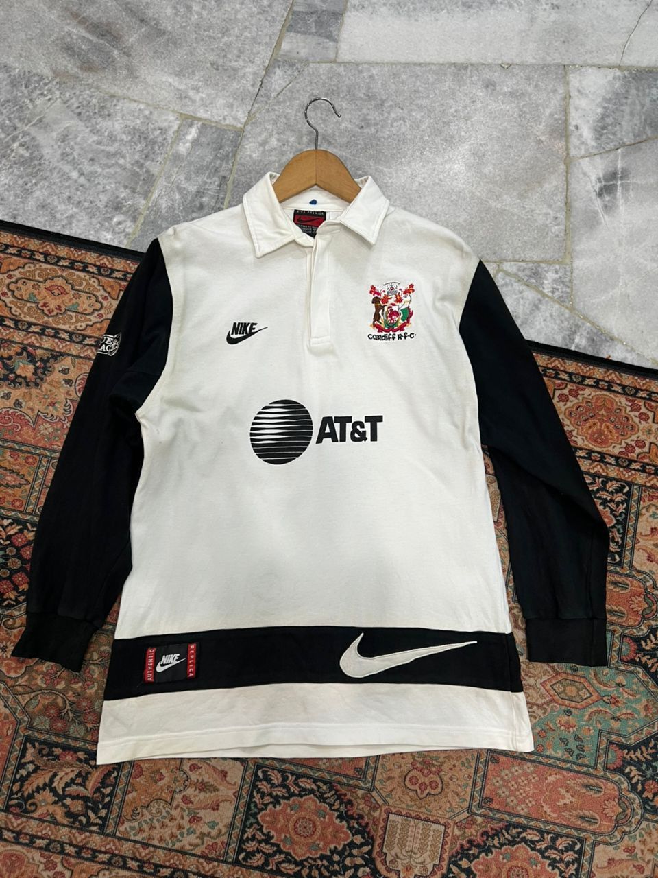 Vintage 1995 1996 Cardiff RFC Rugby Union Away Shirt Size US S / EU 44-46 / 1 - 1 Thumbnail
