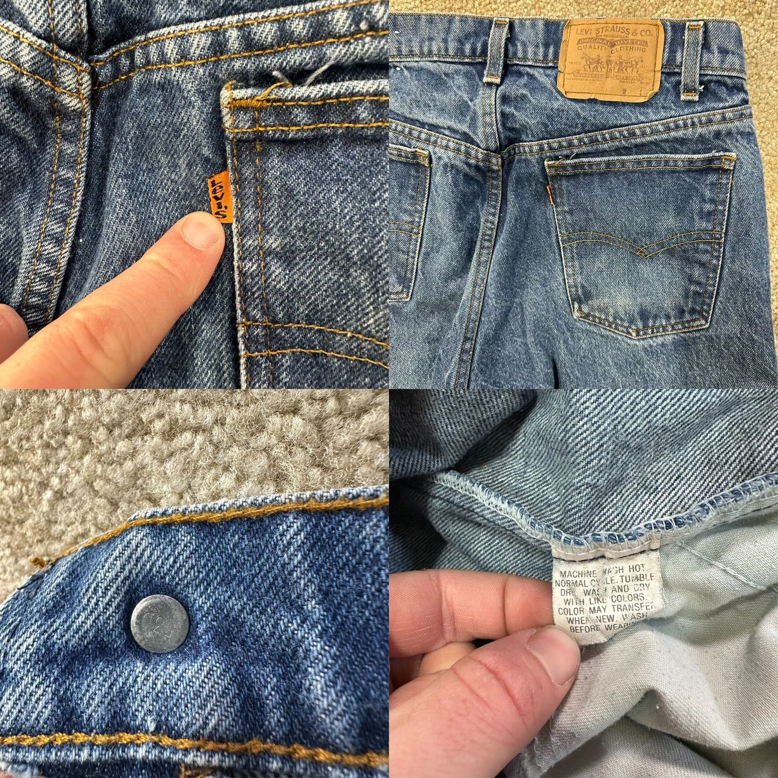 Levi's VINTAGE Levi's 20505-0217 Jeans Blue Denim 32x33 80s Mens Regular Straight 5-Pocket USA Made (Medium Wash) Size US 32 / EU 48 - 8 Thumbnail
