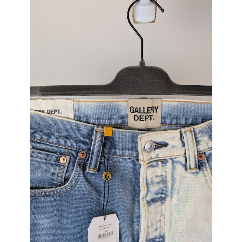 Gallery Dept. o1rshd1 Paneled Denim Shorts in Indigo Blue / Off White Size US 32 / EU 48 - 9 Thumbnail
