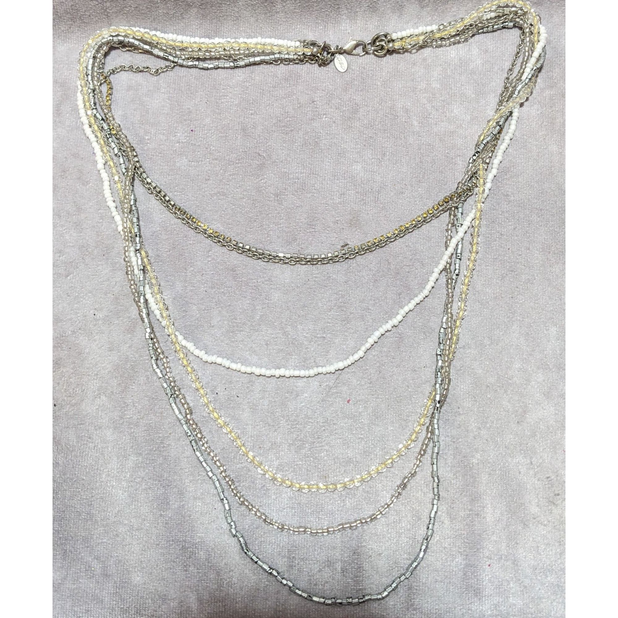 American Eagle Outfitters AEO Multilayer Bohemian Glass Beaded Necklace Size ONE SIZE - 10 Thumbnail