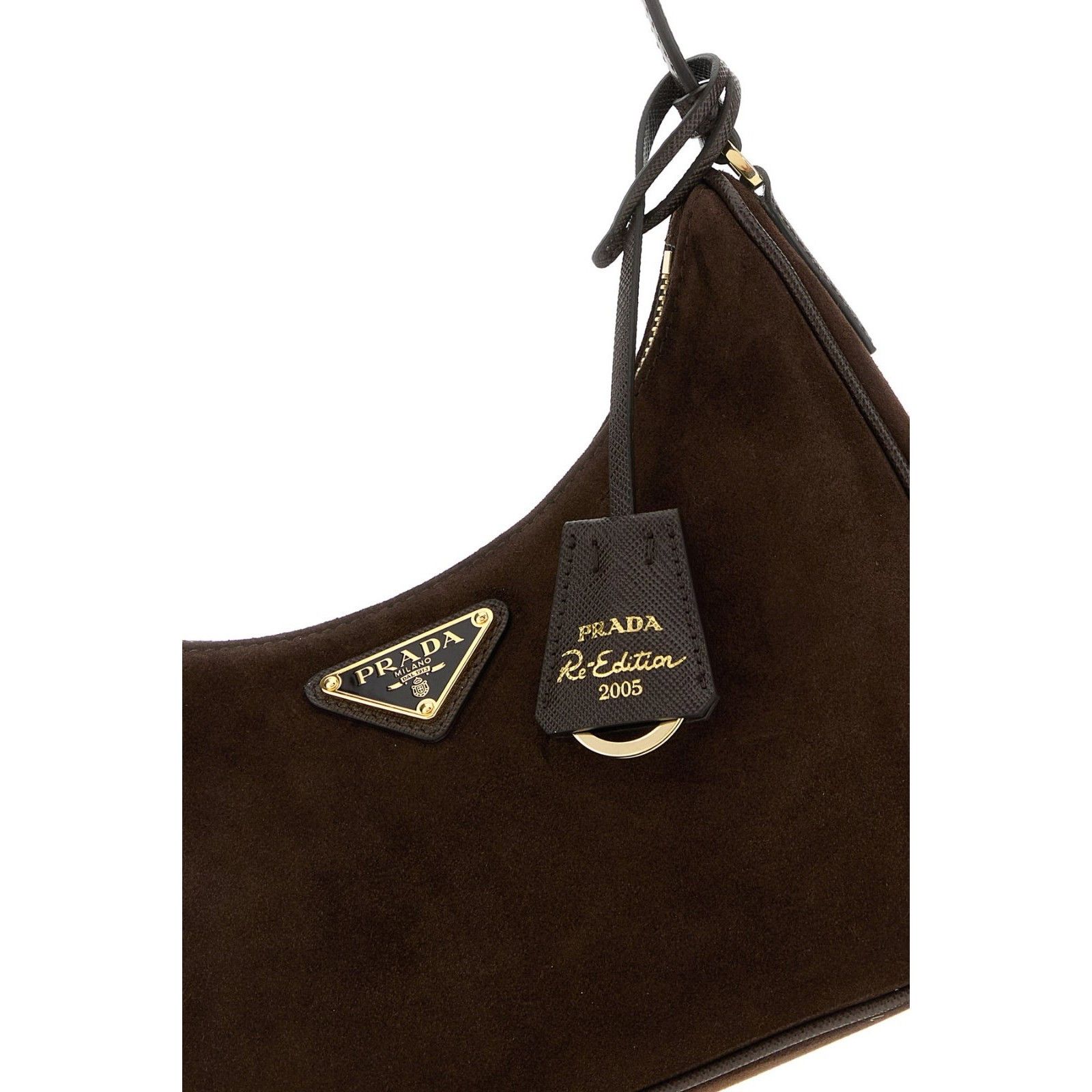 Prada PRADA $2150 Re-Edition 2005 Suede Brown Mini shoulder bag Ne Size ONE SIZE - 4 Thumbnail