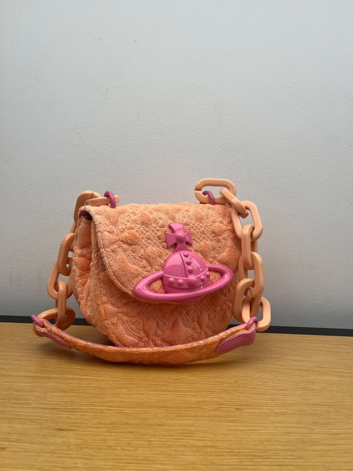 Vivienne Westwood o1f1d3z0625 Size: OS / Jodie Saddle Bag in Light Orange Size ONE SIZE - 1 Preview