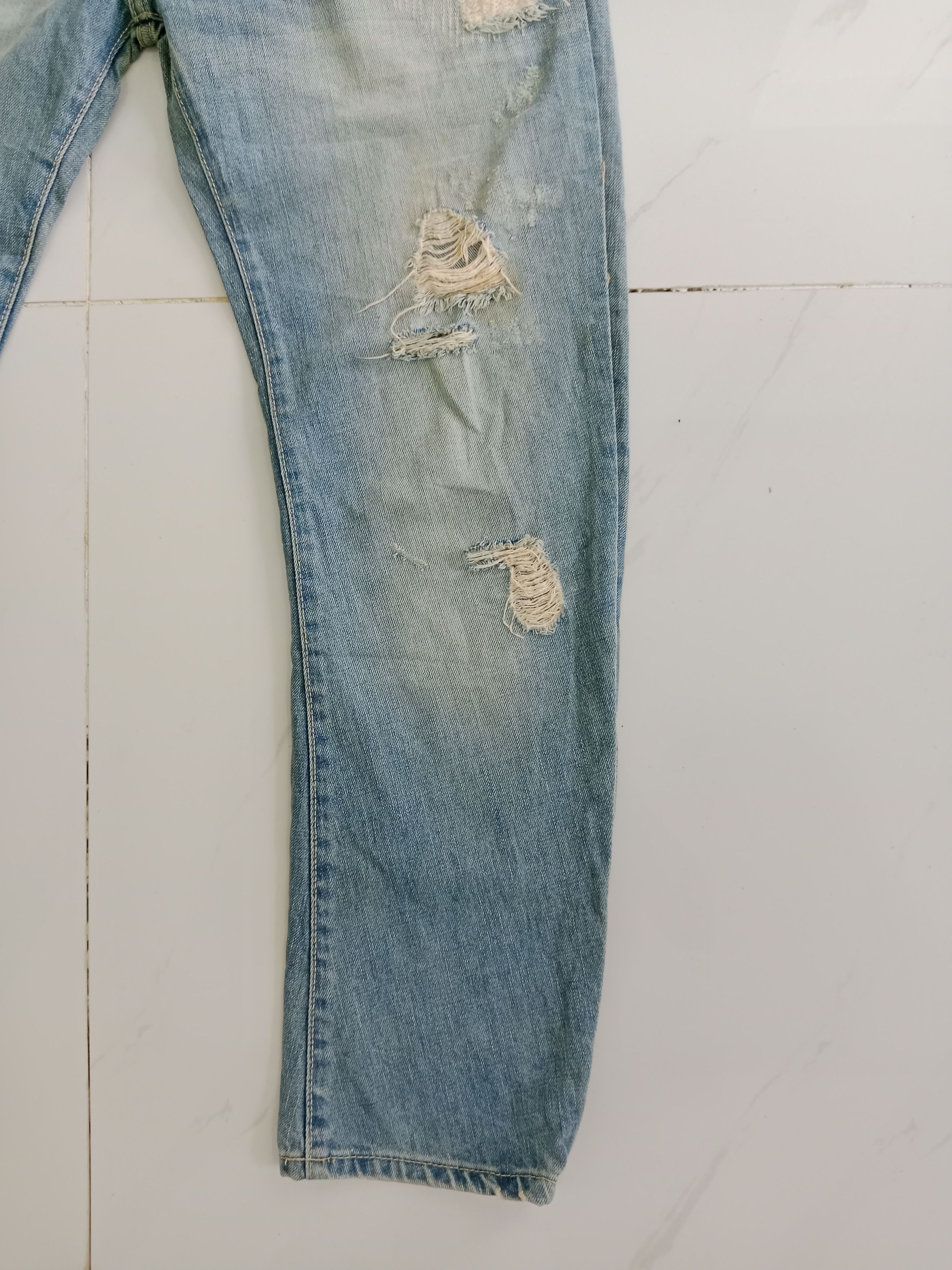 Zara ZARA Denim Collection Distressed Jeans Size US 34 / EU 50 - 6 Thumbnail