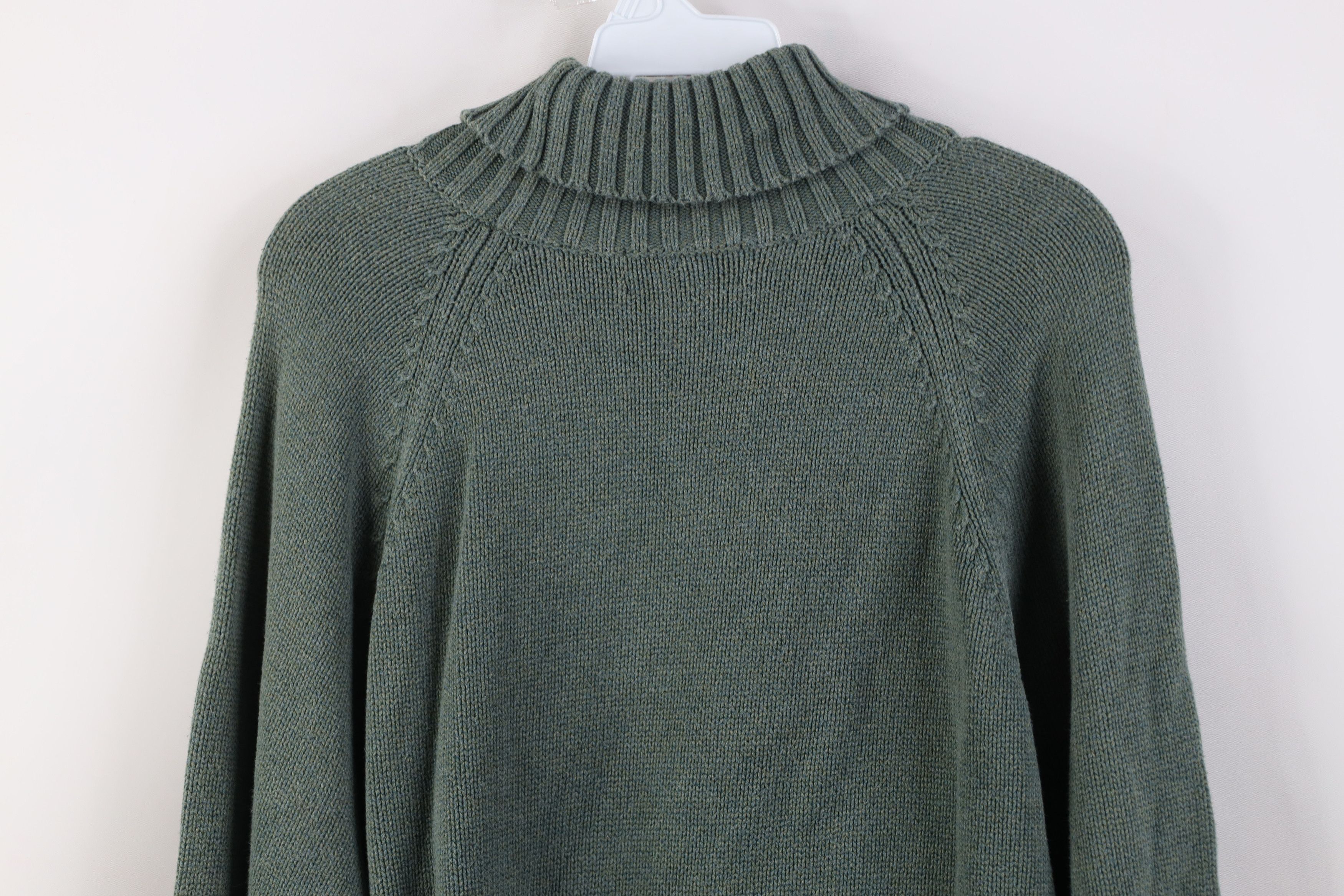 Lands' End Vintage 90s Lands End Ribbed Knit Turtleneck Sweater Japan Size XL / US 12-14 / IT 48-50 - 9 Thumbnail