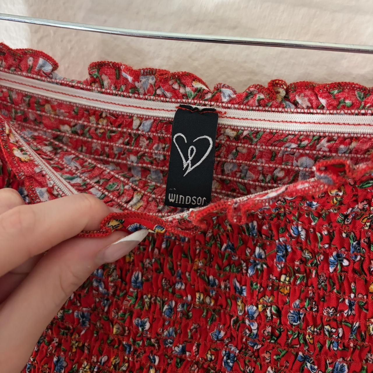 Other windsor red floral strapless bandeau top Size XS / US 0-2 / IT 36-38 - 3 Thumbnail