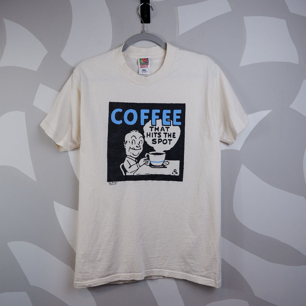 Hanes Vintage Ken Brown Coffee Hits the Spot T-shirt | Size M Size US M / EU 48-50 / 2 - 1 Thumbnail