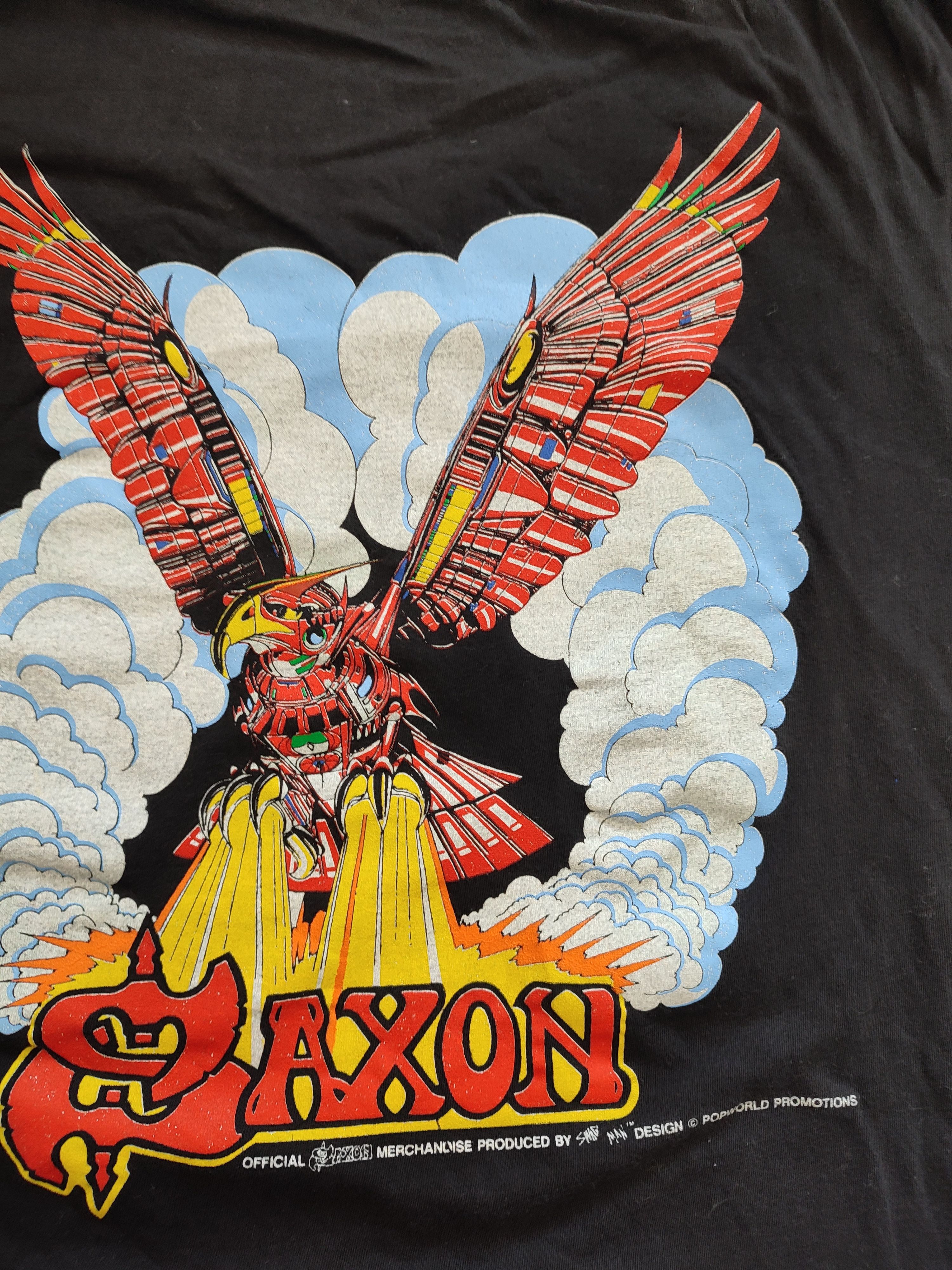 Vintage Vintage Saxon Solid Ball Of Rock t shirt size L Size US L / EU 52-54 / 3 - 4 Thumbnail