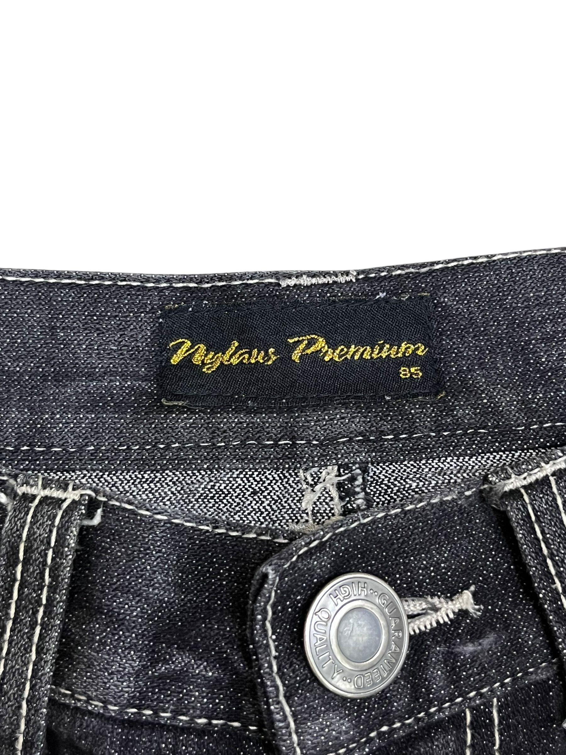 Japanese Brand Rare NYLAUS Clawmark Grunge Denim Double Waist Japan Size US 31 - 7 Thumbnail