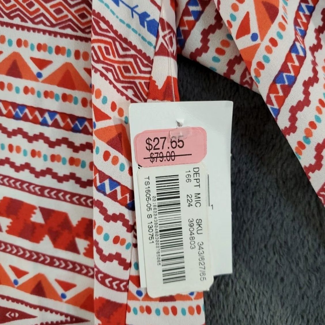 Vintage COLLECTIVE CONCEPTS Women's Blouse Shirt Tunic Red V-Neck Crochet Sheer Bohemian Tunic Long Sleeve Dolman Sleeve XS? No size given; S is size. Size S / US 4 / IT 40 - 7 Thumbnail