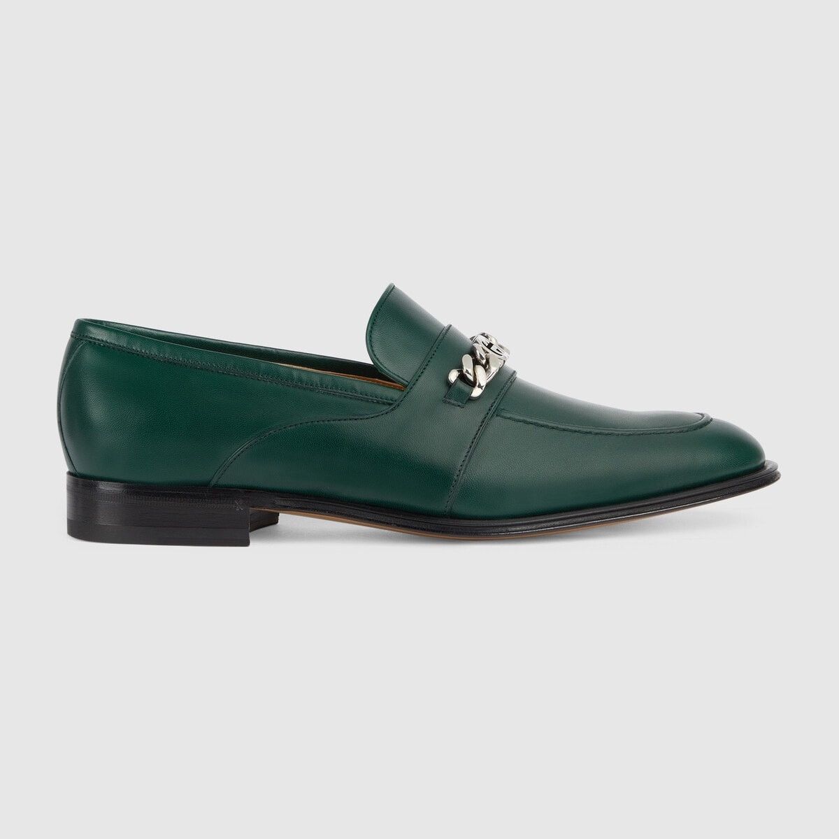 Gucci o1s1wg110125 Loafers With Interlocking G in Dark Green Size US 6 / EU 39 - 1 Thumbnail