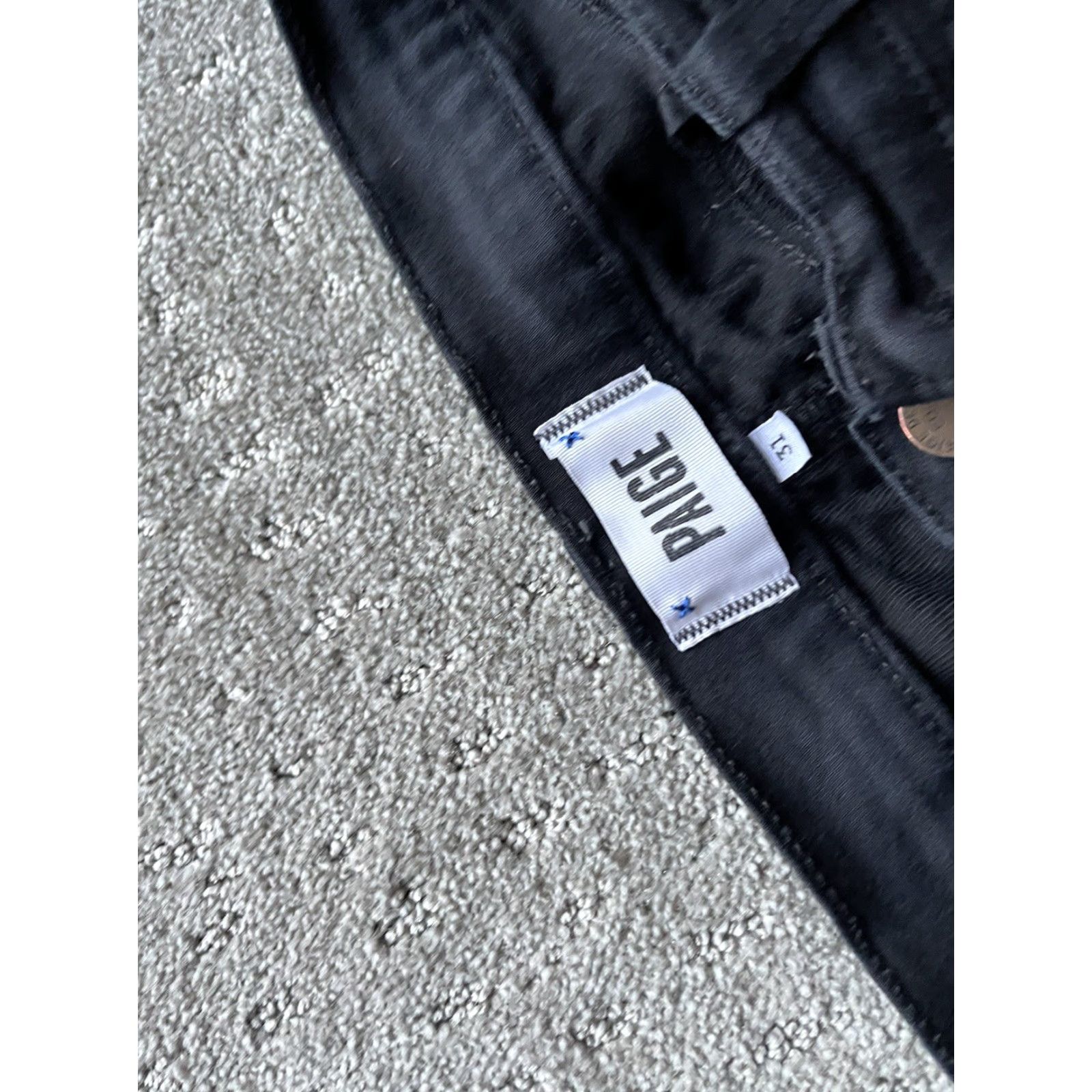 Paige PAIGE VERDUGO ULTRA SKINNY Mid-Rise Jeans in Black Distressed Size 31 Inseam 29” Women's Jeans Size 24" / US 00 / IT 34 - 5 Thumbnail