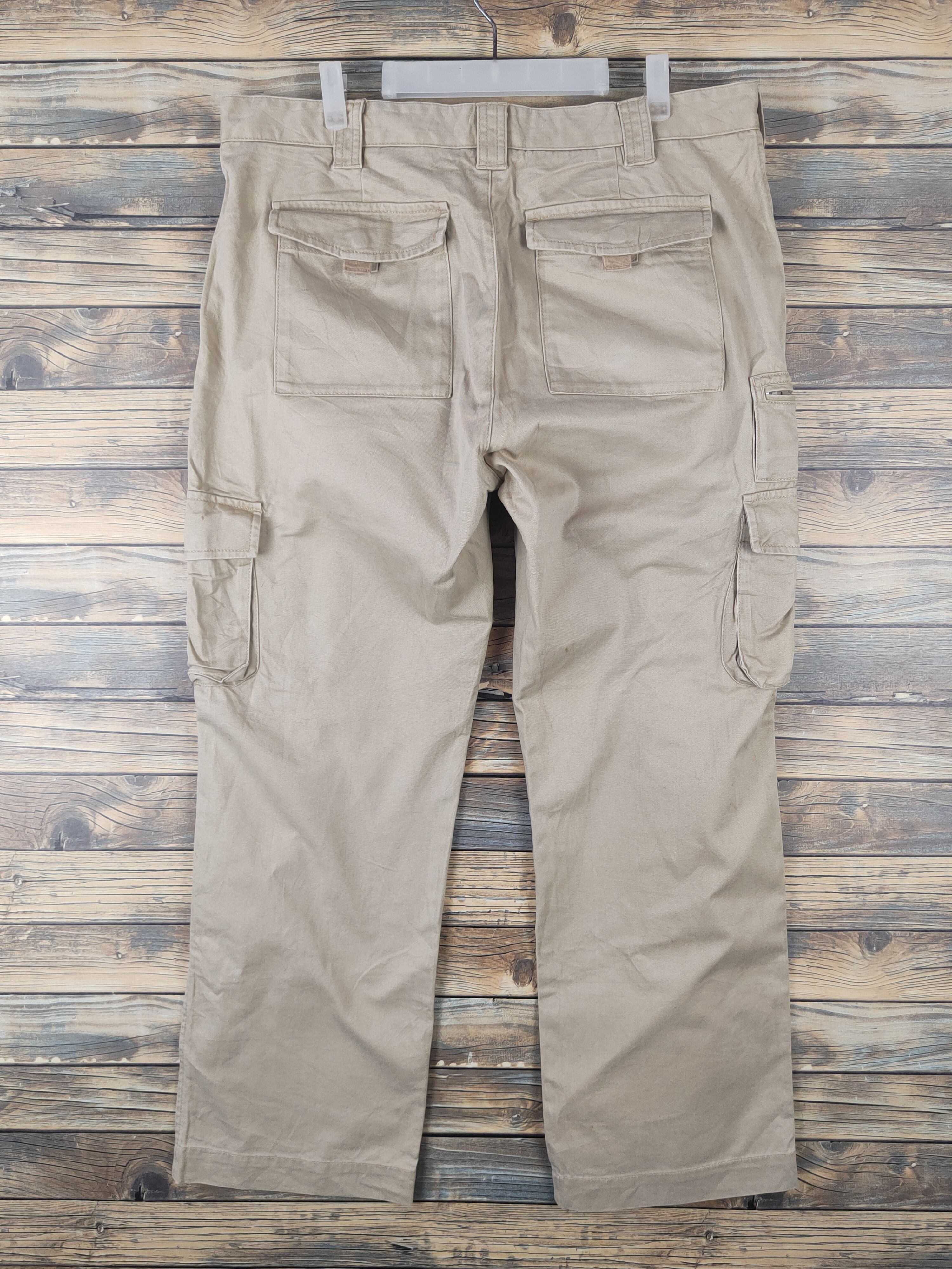 Japanese Brand D Eddie Bauer Beige Multipocket Tactical Cargo Pants #1641 Size US 36 / EU 52 - 7 Thumbnail