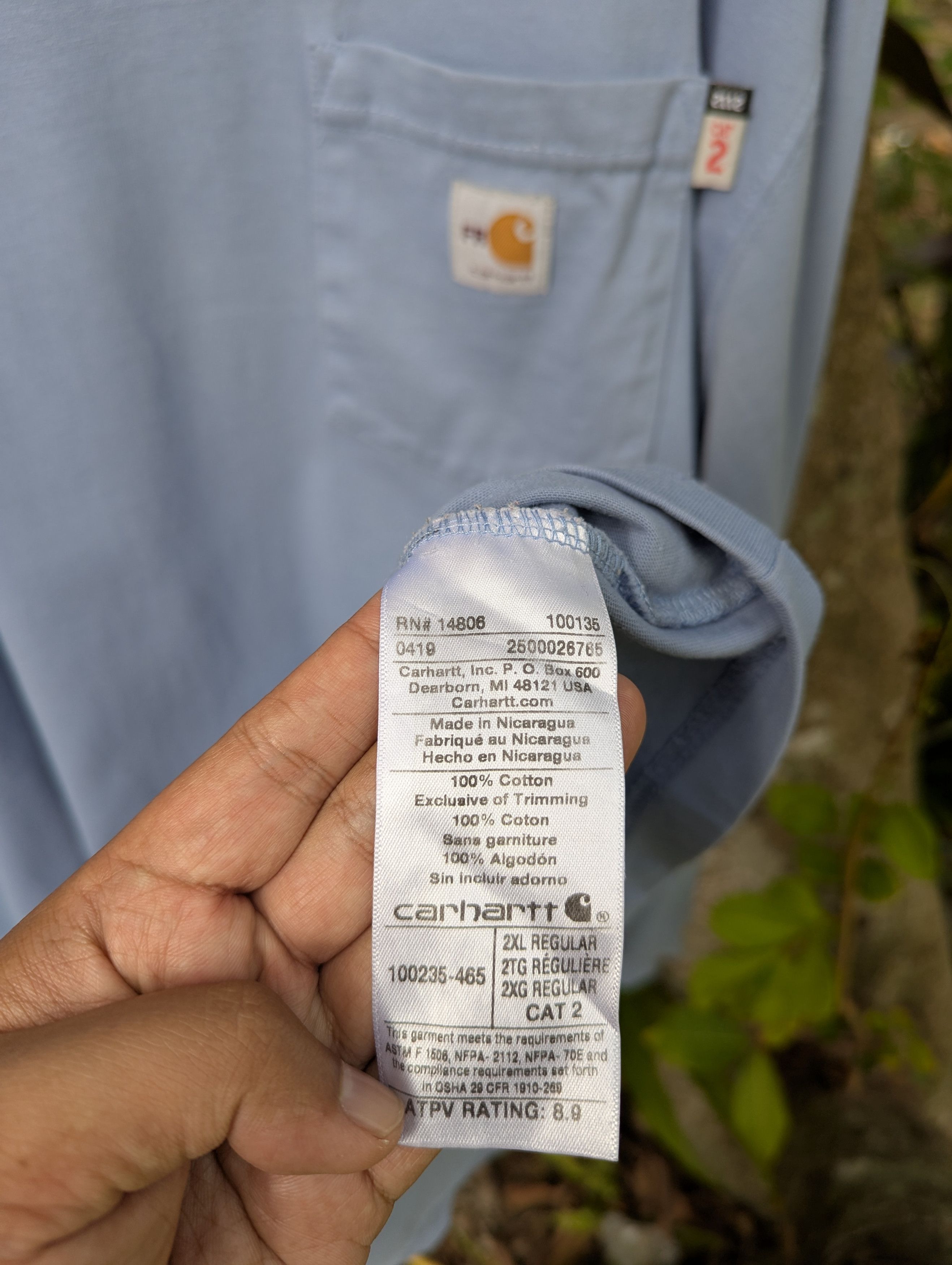 Carhartt Thrased Carhartt FR PyroSafe By antex 2112 CAT 2 Size US XXL / EU 58 / 5 - 8 Thumbnail