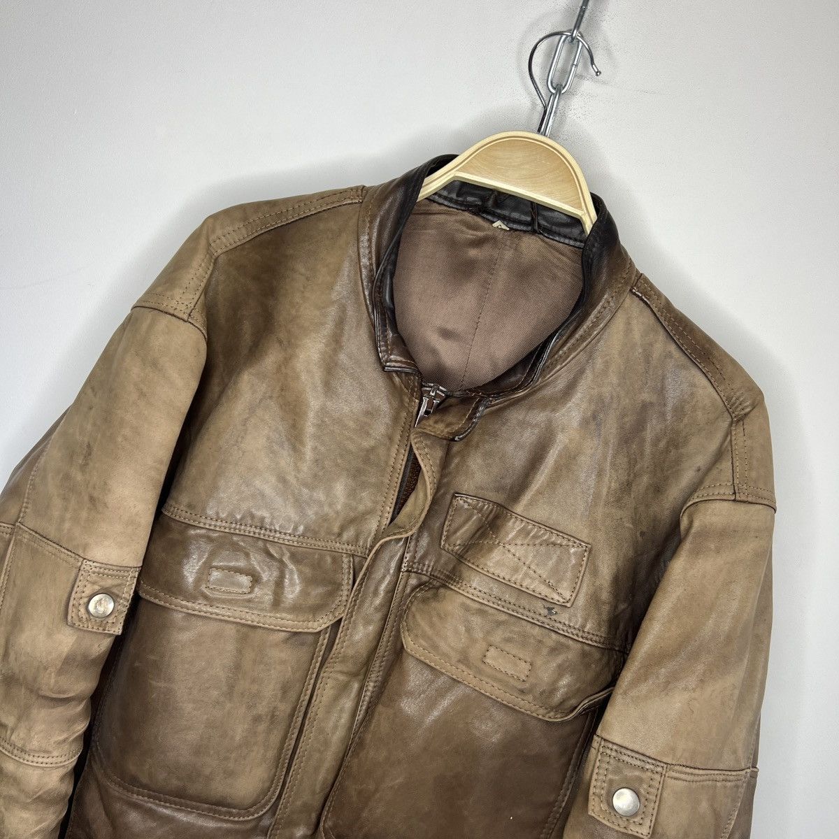 Vintage Vintage Genuine Leather Brown Jacket Flight Bomber 90s Size US M / EU 48-50 / 2 - 5 Thumbnail