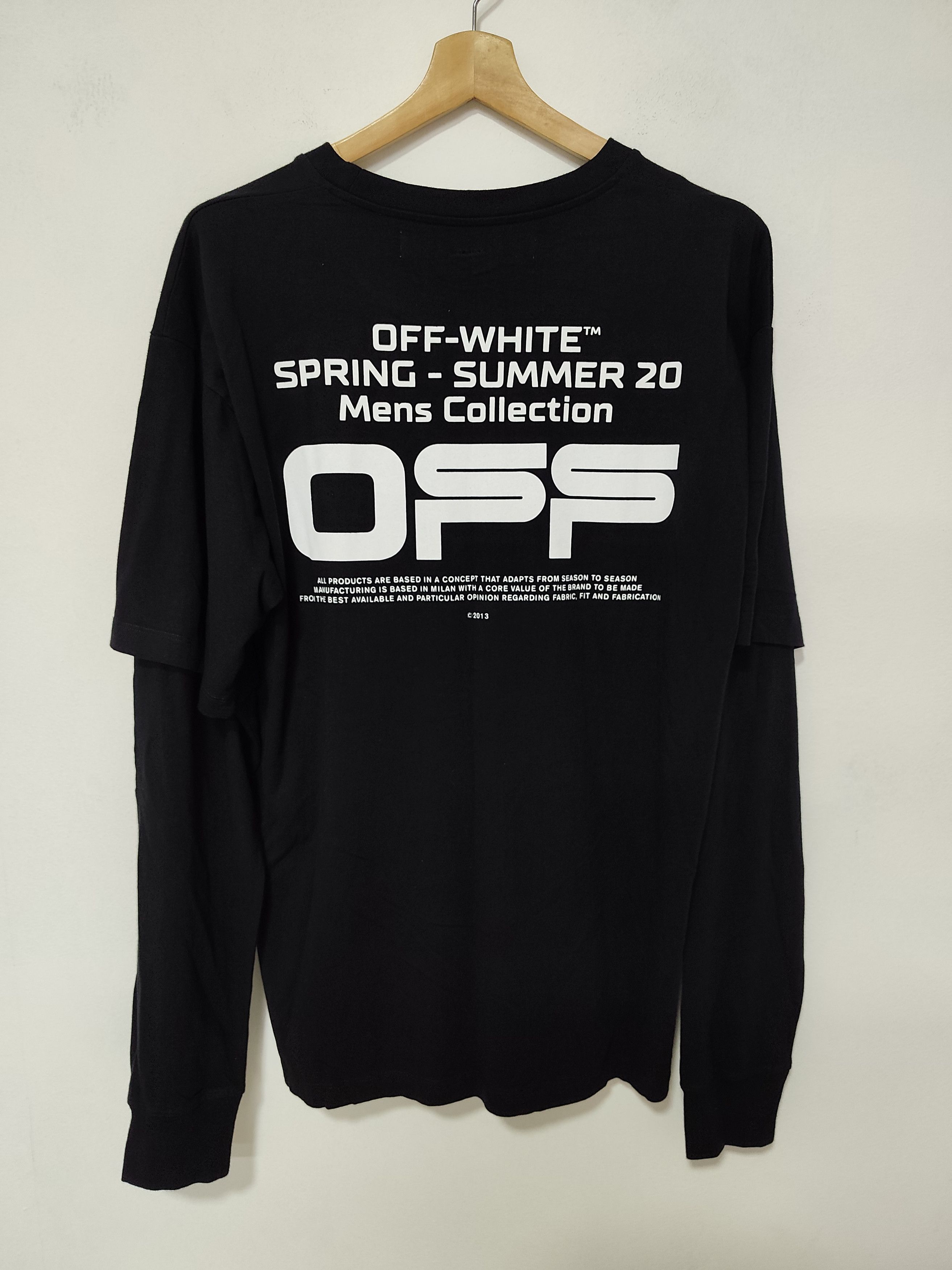 Off-White Off-White "Wavy Line Logo Double Sleeve" Size US L / EU 52-54 / 3 - 3 Thumbnail