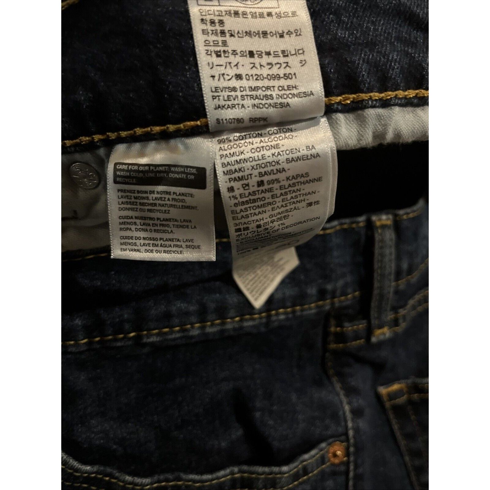 Levi's Levi’s 505 Jeans Men 38x34 Dark Wash Denim Pants Cotton Blue Size US 38 / EU 54 - 12 Thumbnail