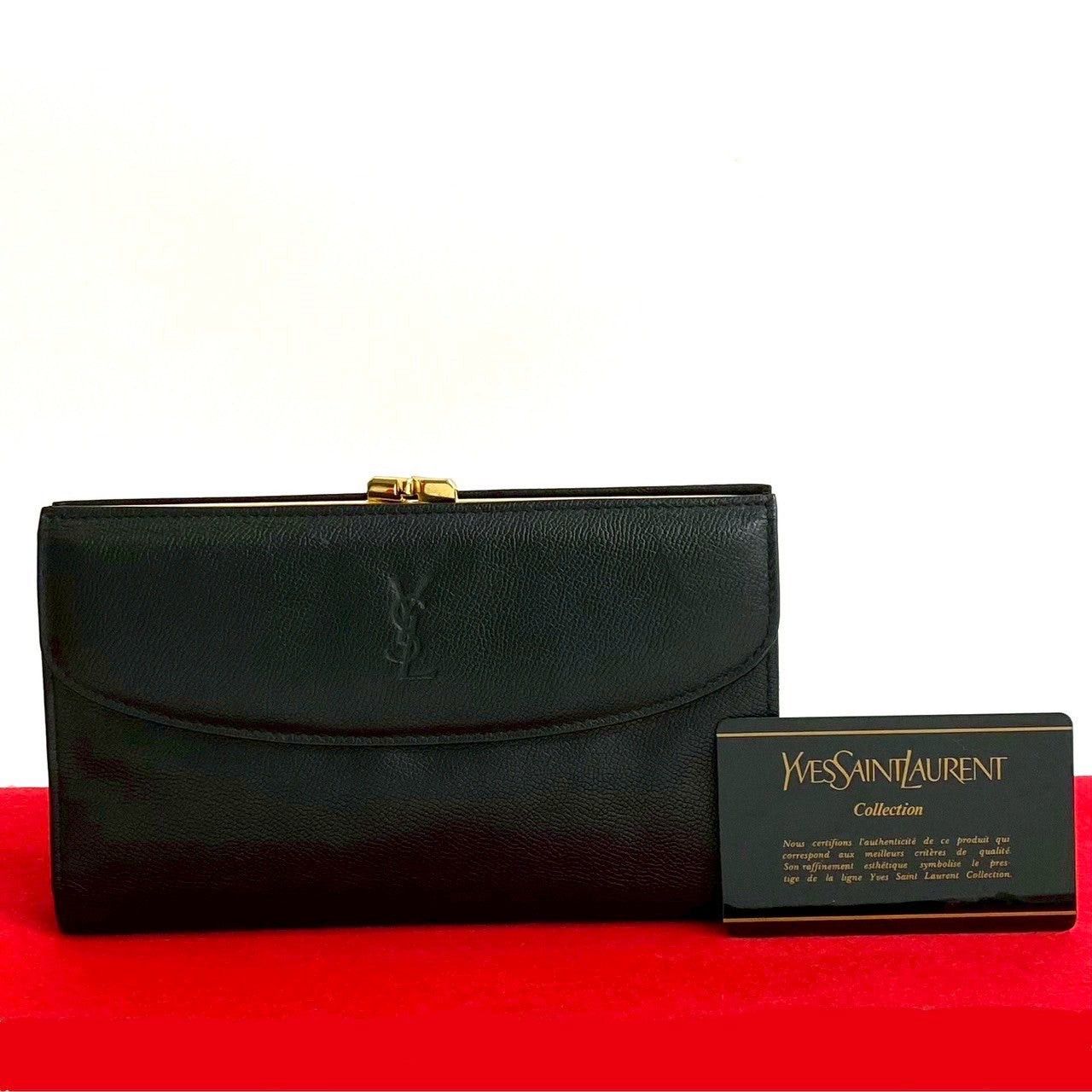 Yves Saint Laurent Yves Saint Laurent Black Leather Size ONE SIZE - 1 Thumbnail