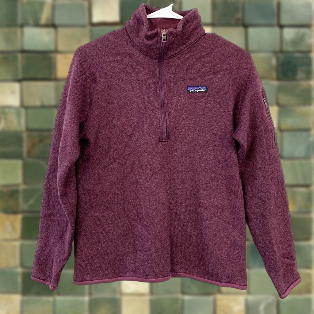 Patagonia Patagonia Women’s Better Sweater 1/4 Zip Fleece Jacket Maroon Purple M Size M / US 6-8 / IT 42-44 - 1 Thumbnail