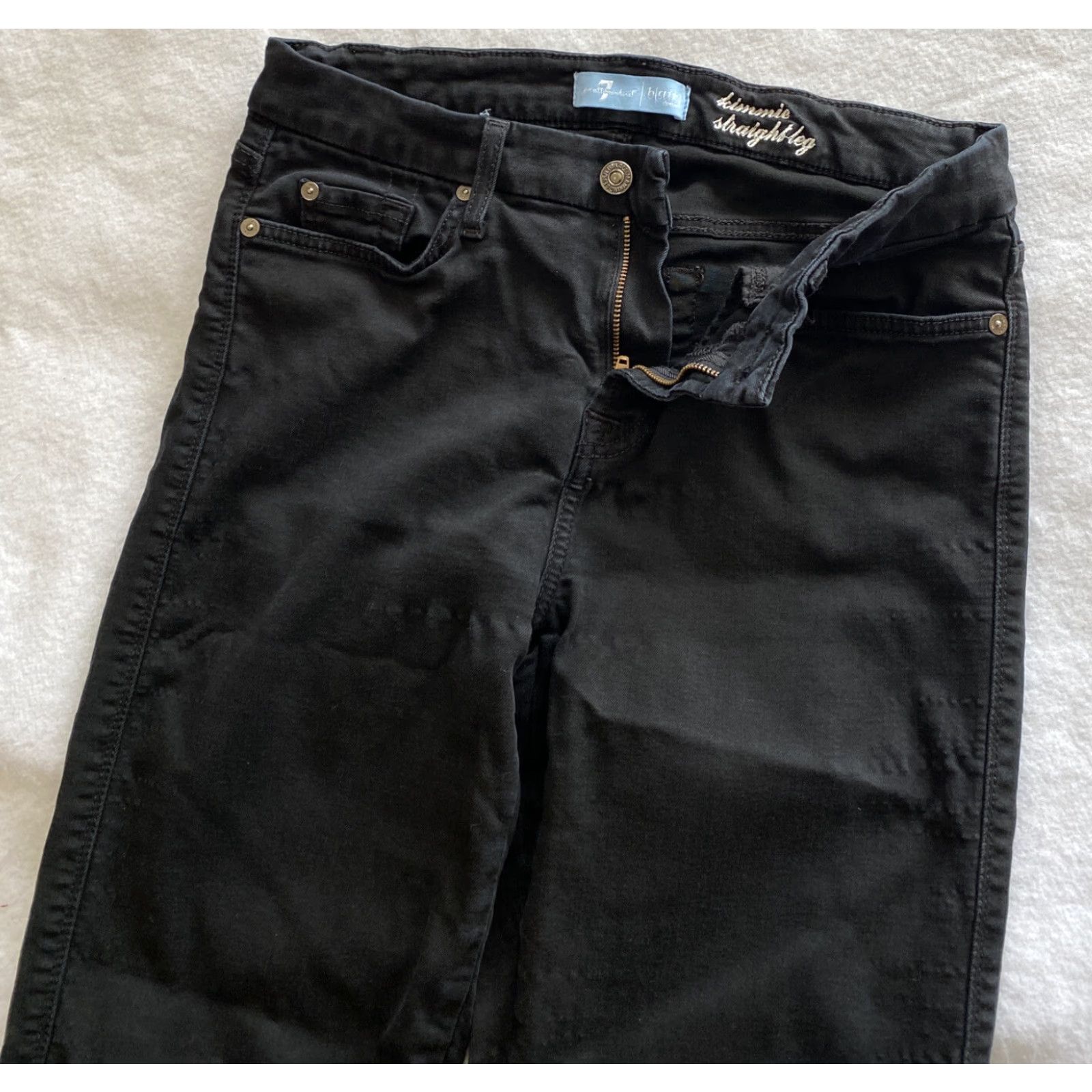 7 For All Mankind 7 For All Mankind Jeans Women 29 Jeans Black Skinny Stretch Ankle 29x29 Skinny Womens Size 29" - 3 Thumbnail