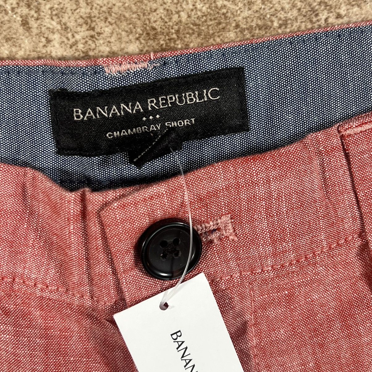 Banana Republic × Gap × J.Crew Brand New Banana Republic Salmon Chambray Chino Shorts sz 30 Size US 30 / EU 46 - 4 Thumbnail