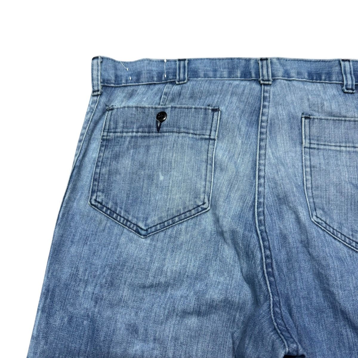 Vintage Vintage 80s US Navy Seafarer Denim Flare Pant Distressed Size US 32 / EU 48 - 10 Thumbnail