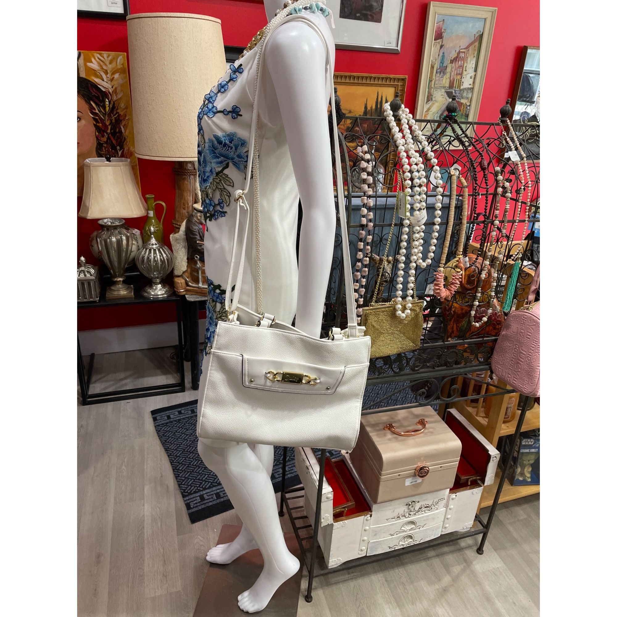 Juicy Couture Juicy Couture Womens White gold accents hand crossbody bag S Size ONE SIZE - 17 Thumbnail