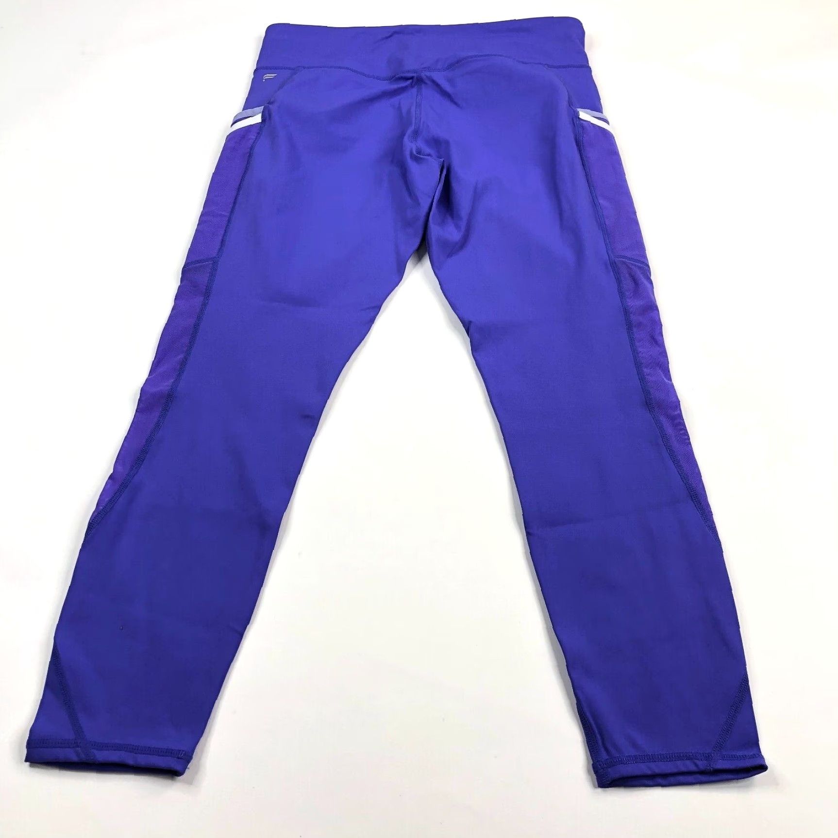 Fabletics Fabletics Leggings LOT OF 2 Purple Blue Small Med High Waisted Ankle 24 in Inseam Womens Activewear Athleisure Size 29" - 4 Thumbnail