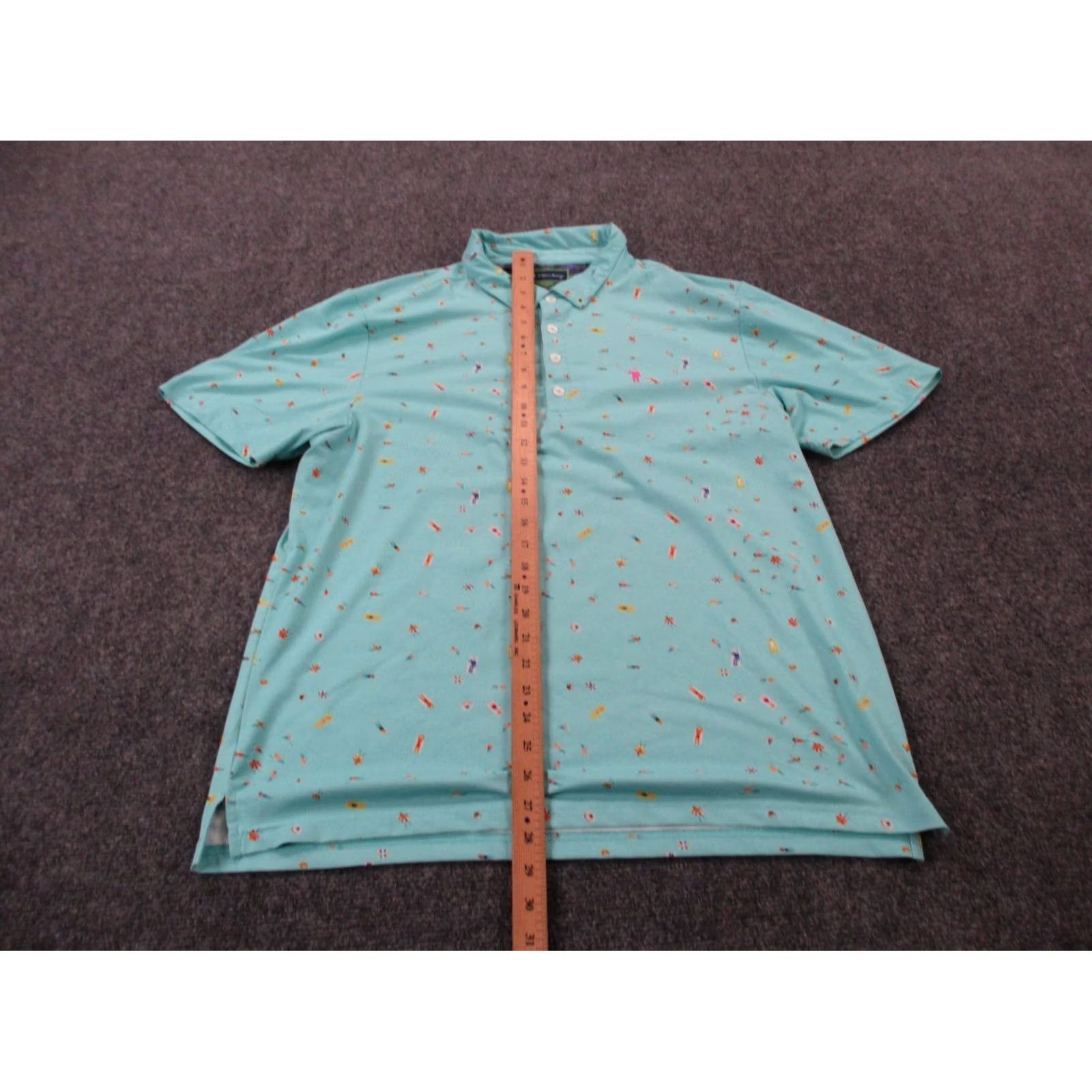 Vintage William Murray Polo Shirt Men L Performance Deep End All Over Print Shirt Size US L / EU 52-54 / 3 - 3 Thumbnail