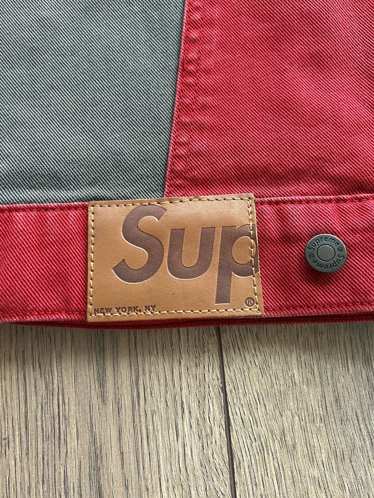 Supreme Supreme 2-Tone Paneled Denim Jacket “Red” Large Size US L / EU 52-54 / 3 - 8 Thumbnail