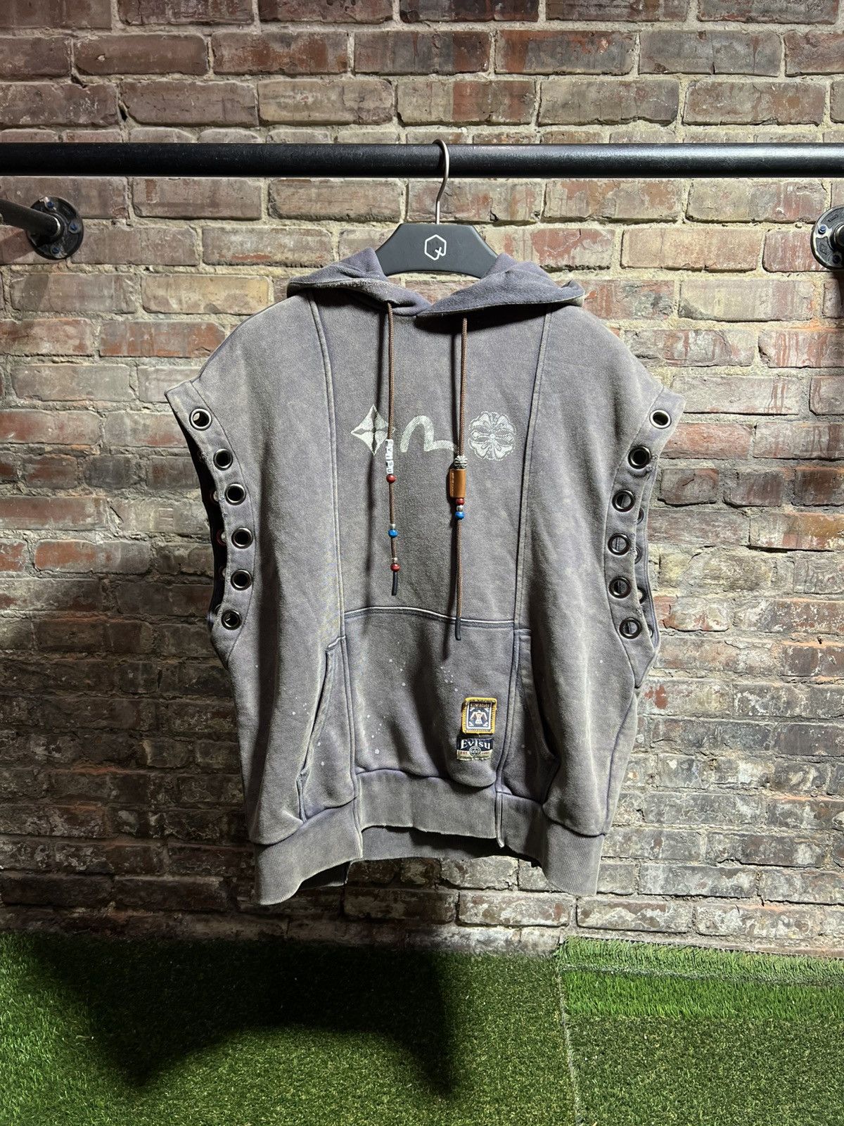 Evisu Evisu Deconstructed Hoodie Sz. S Size US S / EU 44-46 / 1 - 1 Thumbnail
