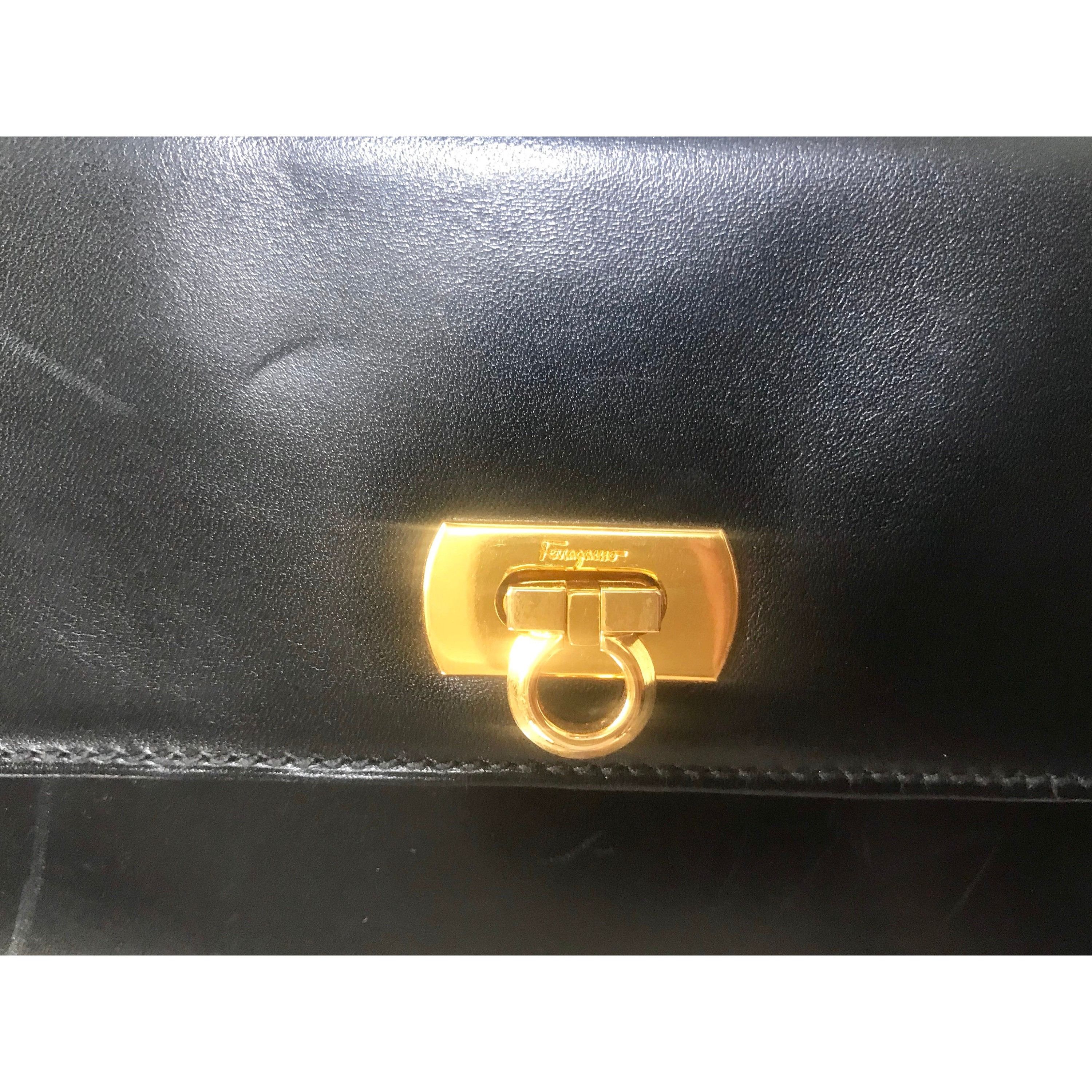 Salvatore Ferragamo Vintage Salvatore Ferragamo Gancini black leather wallet Size ONE SIZE - 6 Thumbnail