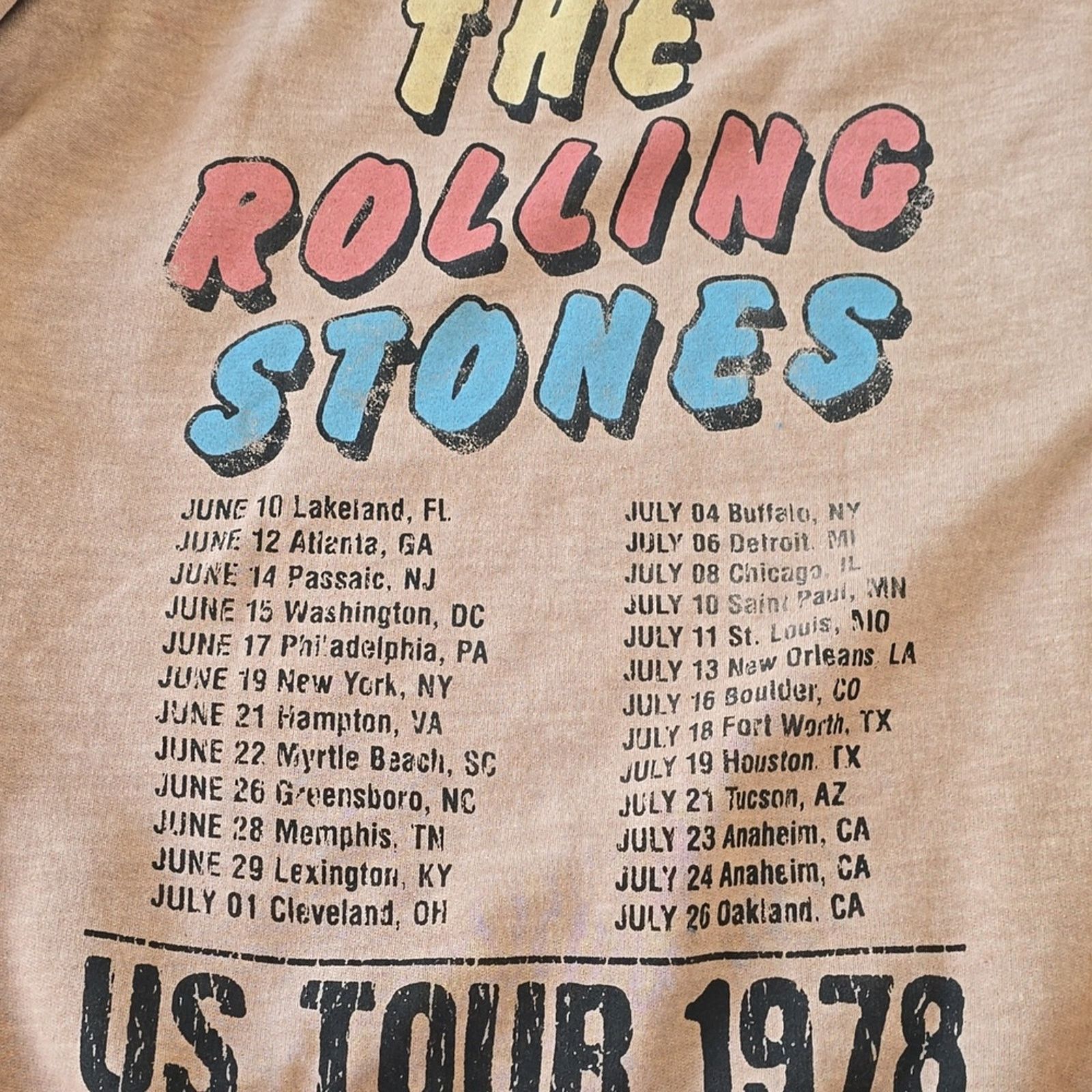Urban Outfitters Rolling Stones Houston 1978 Graphic Crew Neck Sweatshirt, M Size US M / EU 48-50 / 2 - 9 Thumbnail