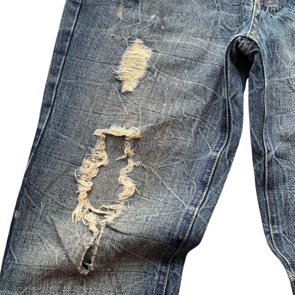 Japanese Brand Midas Flare Jeans Painted Distress Bootcut ifsix LGB Style Size US 31 - 4 Thumbnail