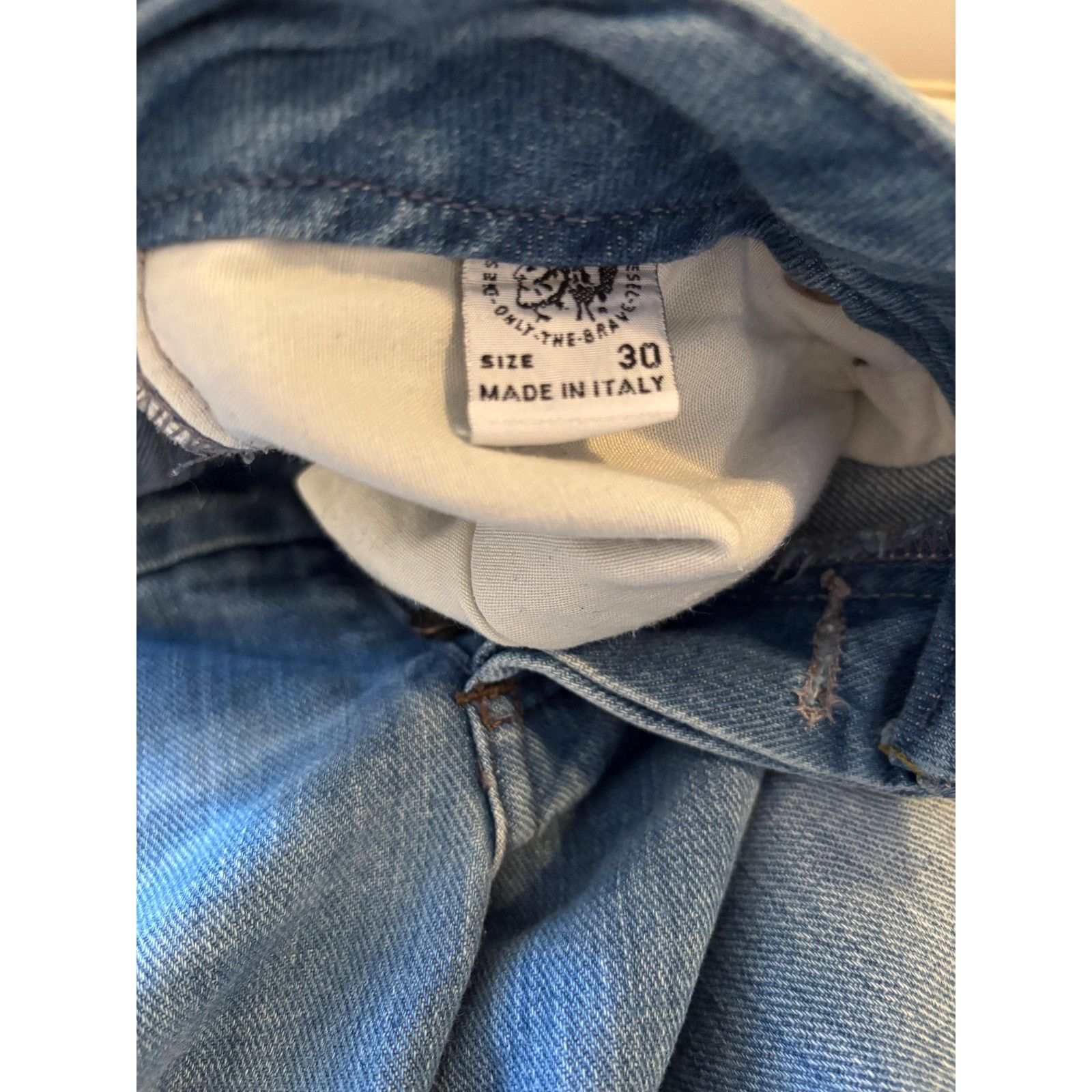 Diesel Diesel Italy Size 30 Flared Crystal Stud Light Blue Y2K Rare Size US 30 / EU 46 - 6 Thumbnail
