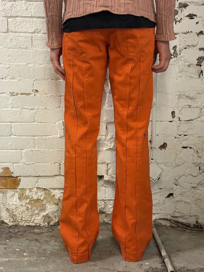 Dolce & Gabbana AW2003 Dolce & Gabbana Orange Distressed Denim Jeans Size US 31 - 4 Thumbnail