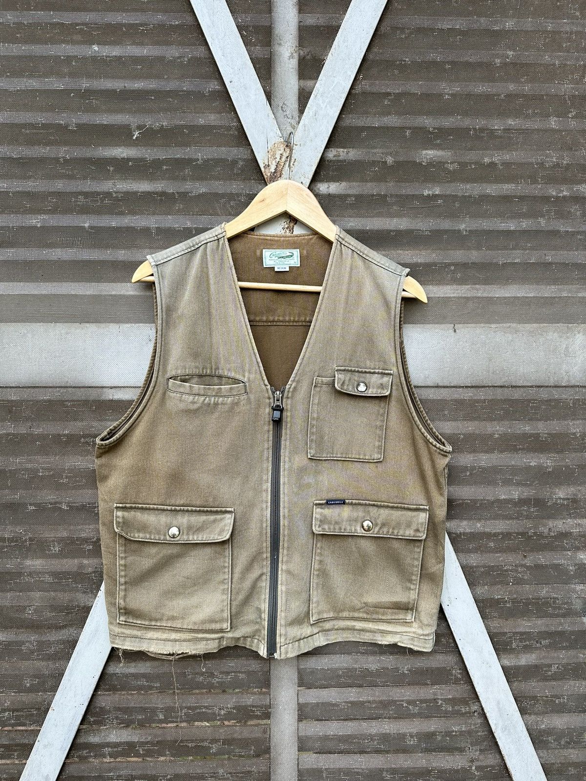 Vintage Vintage THRASHED Crocodile Classic Vests Size US M / EU 48-50 / 2 - 2 Thumbnail