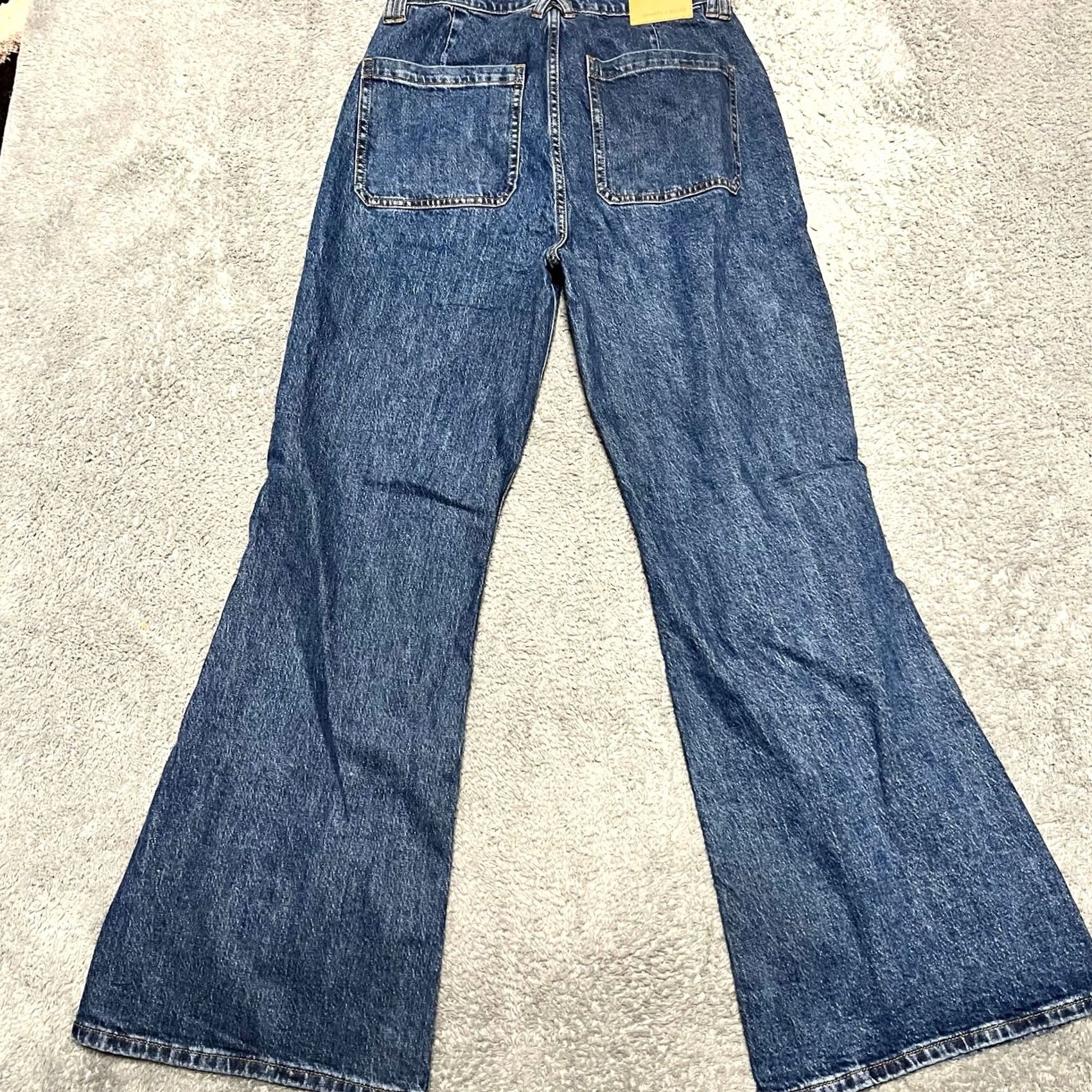 Vintage VINTAGE Seventy Mochi Queenie Jeans Womens 29 Flare High Rise Blue Denim 30x30 Womens Size 29" - 3 Thumbnail