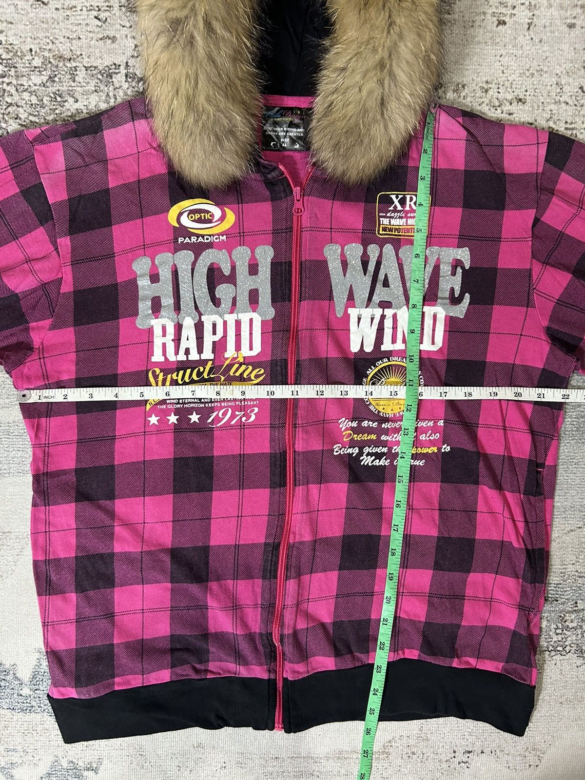 Beauty Beast Fur Hoodie Zip Tartan Poem Lgb ifsixwasnine Style Size US L / EU 52-54 / 3 - 6 Thumbnail