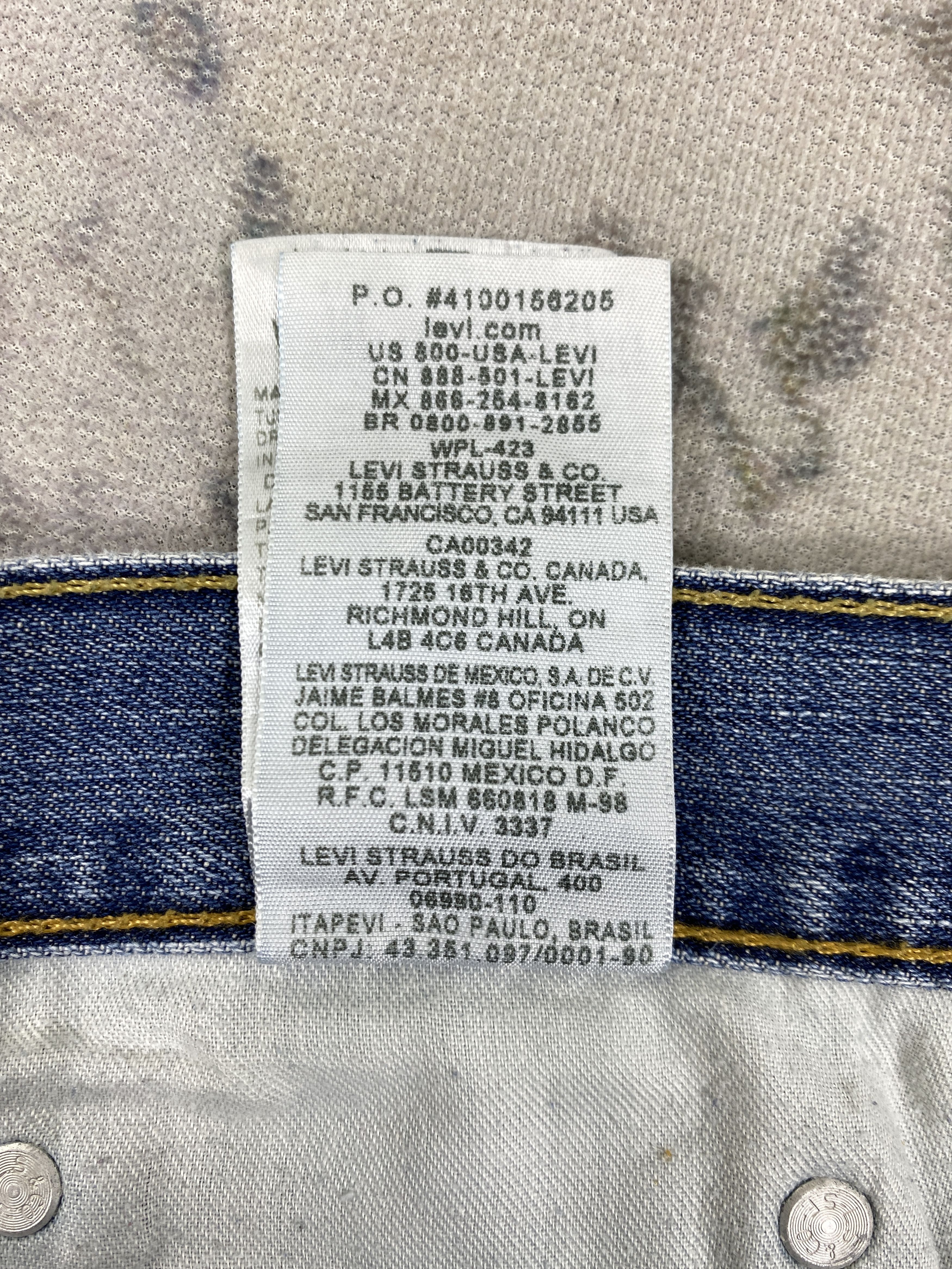 Levi's Blue Wash Vintage Levi's 569 Jeans 37x35.5 Denim -SJ106 Size US 37 - 11 Thumbnail