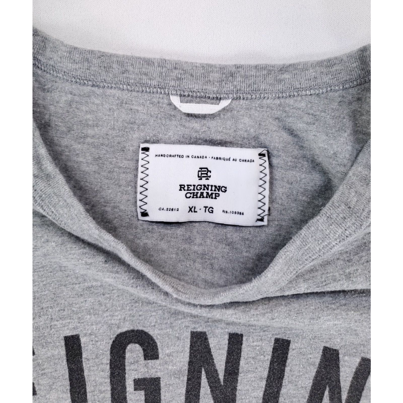 Reigning Champ Reigning Champ T-Shirt Short Sleeve Gray Spellout Mens XL Size US XL / EU 56 / 4 - 3 Thumbnail